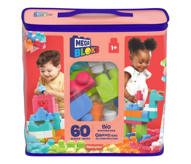 Mega Bloks Klocki Zestaw 60 el torba różowa - 331512 - zdjęcie